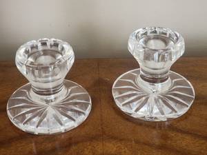 lot 170 image: Sparkling Fine Crystal Candleholders