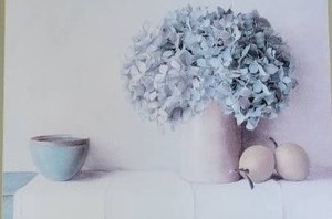 lot 272 image: Ethereal Fine Art Still Life Print - Vase & Pears