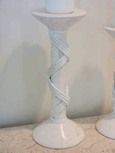 lot 280 image: Classical Stone Candlestick Dcor by Renoir Designs