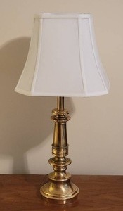 lot 263 image: Classic Brass Candlestick Lamp by Stiffel