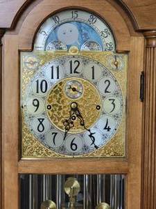 lot 8 image: Magnificent Herschede 9 Tube Grandfather Clock  Whittier No. 217