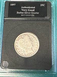 1897 Barber Silver Quarter