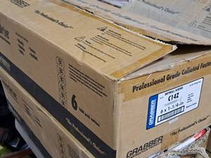 lot 97 image: Lot of (6 Boxes) Grabber Construction Products Clear Zinc Bugle Head - Dill Point Drywall Screws 1000-count 6x1-14