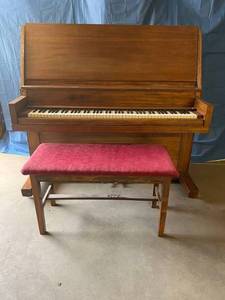 lot 17 image: Conway Upright Saloon Style Piano Well...I told myself I would never sell a piano on auction unless it was a grand one This one is so old and it still works I just could not pass up finding it a home Only 1 Black Key Not Working