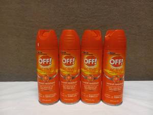 lot 1 image: 4 NEW OFF ACTIVE INSECT REPELLENT
