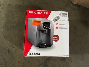 Frigidaire 26 lbs. Freestanding Ice Maker and Water Dispenser in Silver  Customer Returns See Pictures