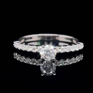 lot 11 image: 0.75 ct Diamond Round Brilliant Cut Engagement Ring in 14k White Gold $2,999 Retail VIDEO