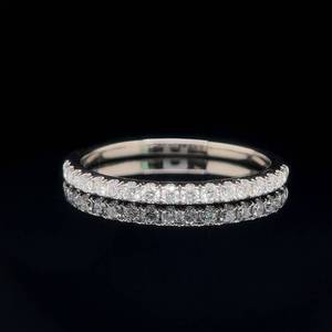lot 22 image: 0.33ct Diamond Slim Stacking 14 Eternity Ring in 14k White Gold - VS ClarityF- Color, Versatile & Classic Lightweight $1,325 Retail