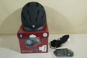 lot 24 image: Tipperary Sportage Equestrian Helmet -XS, Flat Black