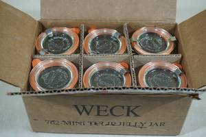 lot 124 image: 6 Weck 762 Mini Tulip Jelly Jars