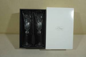 lot 208 image: Genuine Lead Crystal Champagne Flutes
