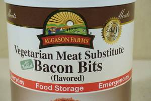 lot 224 image: Augason Farms Vegetarian Meat Substitute Bacon Bits Emergency Food