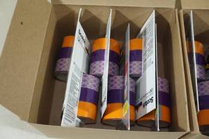lot 229 image: 12 Rolls Scotch Expressions Tape - Starburst, Purple, Orange