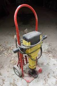 lot 230 image: Bosch Electric Jack Hammer with Dolly and Bits