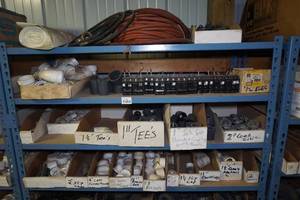 lot 255 image: PVC Fittings, Electrical Breakers, Assorted Hose