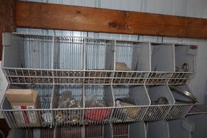 lot 67 image: Shop Organizer Rack with Fittings and Parts