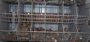 lot 68 image: Shop Organizer Rack with Fittings and Parts