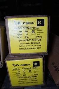 lot 103 image: 2 FloWise 34 HP 10 GPM 2 Wire Pumps