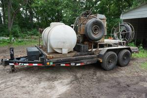 lot 1F image: Grout Master Set Up on PJ Trailer