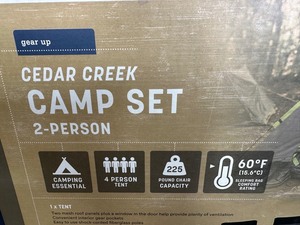 Brand New Tent, Sleeping Bags, Chairs Set