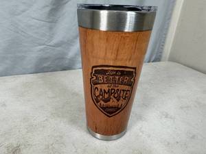 New 20 Oz Camping Themed Tumbler with Lid