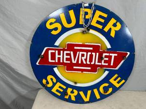 Recycled Metal Chevy Service Sign