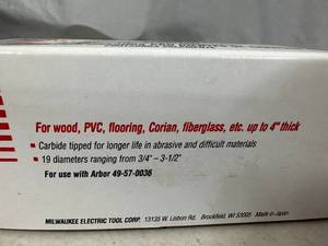 New Milwaukee Carbide Tooth Hole Saw 1-14
