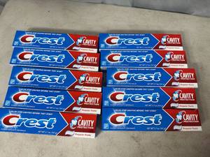 10 New Tubes of Crest Toothpaste