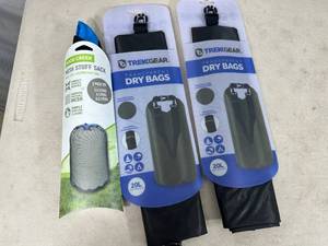 2 New Dry Bags Plus 3 Stuff Sacks
