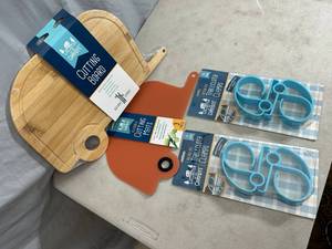 New Camping Themed Cutting Boards, Table Cloth Clamps