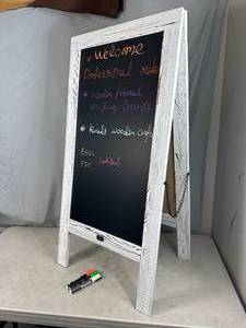 Sidewalk Sign  Menu Chalkboard with Markers