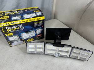2 New Beyond Bright Solar Powered Motion Activated Flood Lights