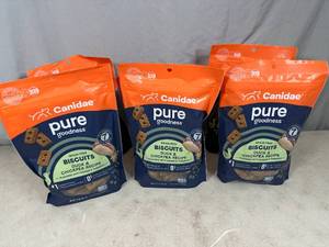 6 New Bags Canidae Pure Goodness Dog Biscuits  Treats