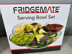 New Fridgemate Serving Boawl Set with Salsa Compartments