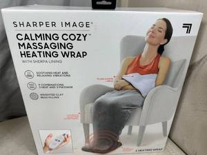 New Sharper Image Calming Cozy Massaging Heat Wrap