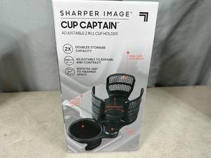 New Sharper Image Cup Captain 2 in 1 Cup Holder