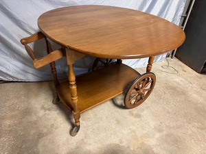 Cute Drop Side Wooden Cart  Table