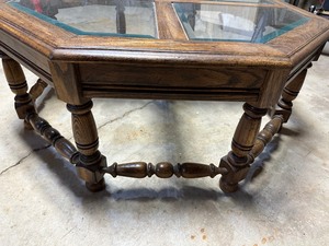 Wood and Glass Coffee Table