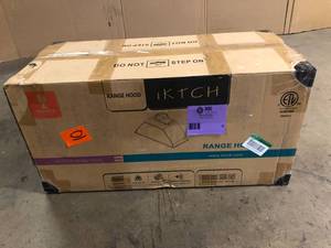 lot 6 image: iKTCH 28 in. 900 CFM Ducted Insert with LED 4 Speed Gesture Sensing and Touch Control Panel Range Hood in Stainless Steel   Customer Returns See Pictures