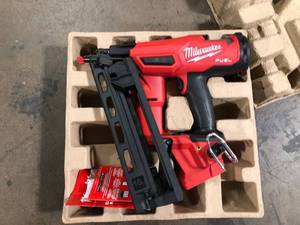 lot 22 image: Milwaukee M18 FUEL 18-Volt Lithium-Ion Brushless Cordless Gen II 16-Gauge Angled Finish Nailer (Tool-Only) Customer Returns See Pictures