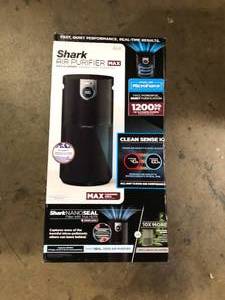 lot 40 image: Shark Air Purifier MAX with True NanoSeal HEPA, Cleansense IQ, Odor Lock (1200 Sq. Ft.) Charcoal Grey  Customer Returns See Pictures