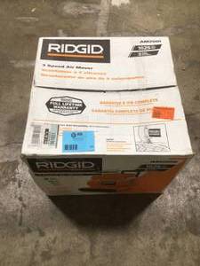 lot 12 image: RIDGID 1625 CFM 3-Speed Portable Blower Fan Air Mover with Collapsible Handle and Rear Wheels for Water Damage Restoration Damaged   Customer Returns  See Pictures