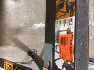 lot 31 image: BORA 30 in. to 36 in. H Steel Speed Horse XT Adjustable Height Sawhorse with Auto Release Legs Customer Returns  See Pictures