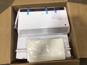 lot 35 image: LG 14,000 BTU 115-Volt Dual Inverter Smart Window Air Conditioner LW1522IVSM Cools 800 Sq. Ft. with Remote, Wi-Fi Enabled  Customer Returns  See Pictures