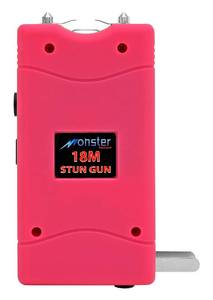 lot 45 image: High Voltage Stun Gun with LED Flashlight - Pink