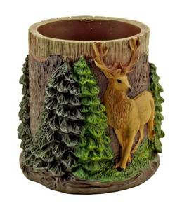 lot 20 image: Timberland Deer Tree Stub Hunting Lodge Desktop Home Dcor Pen and Pencil Holder