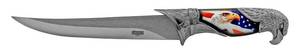 lot 85 image: 13.63 Fantasy Edge Trailing Point Collectors Hunting Knife - God Bless America Statue of Liberty