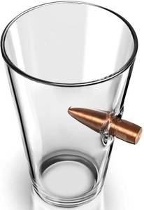 lot 49 image: .50 Caliber Real Bullet Pint Glass - 1 Glass