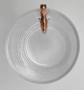 lot 22 image: Etched USA with Gun  .308 Bullet Whiskey Glass