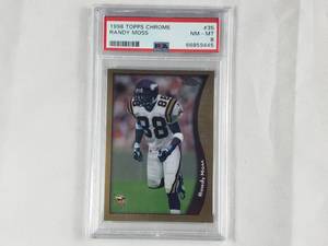 Randy Moss Topps Chrome Draft Picks No. 35, PSA NM-MT 8